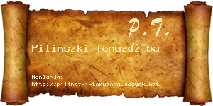 Pilinszki Tonuzóba névjegykártya